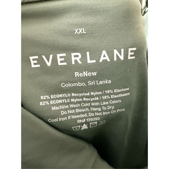 Everlane Womens One Piece Swimsuit XXS Herb Green Deep V-Neck Fully Lined XXL - Picture 3 of 3